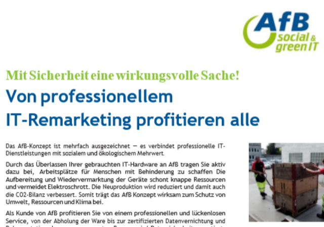 AfB-Info-Flyer: Professionelles IT-Remarketing